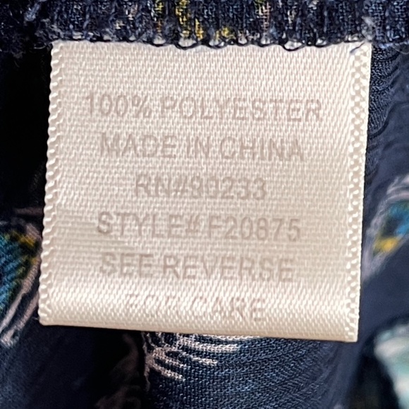 Black Poppy Sheer Floral Boho Blouse Sz S - Picture 6 of 7